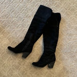 Black Suede knee high boots 7M